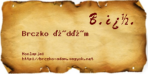 Brczko Ádám névjegykártya